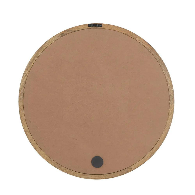 Circle Wall Mirror With Wooden Frame for Living Room by HouseOfZazla