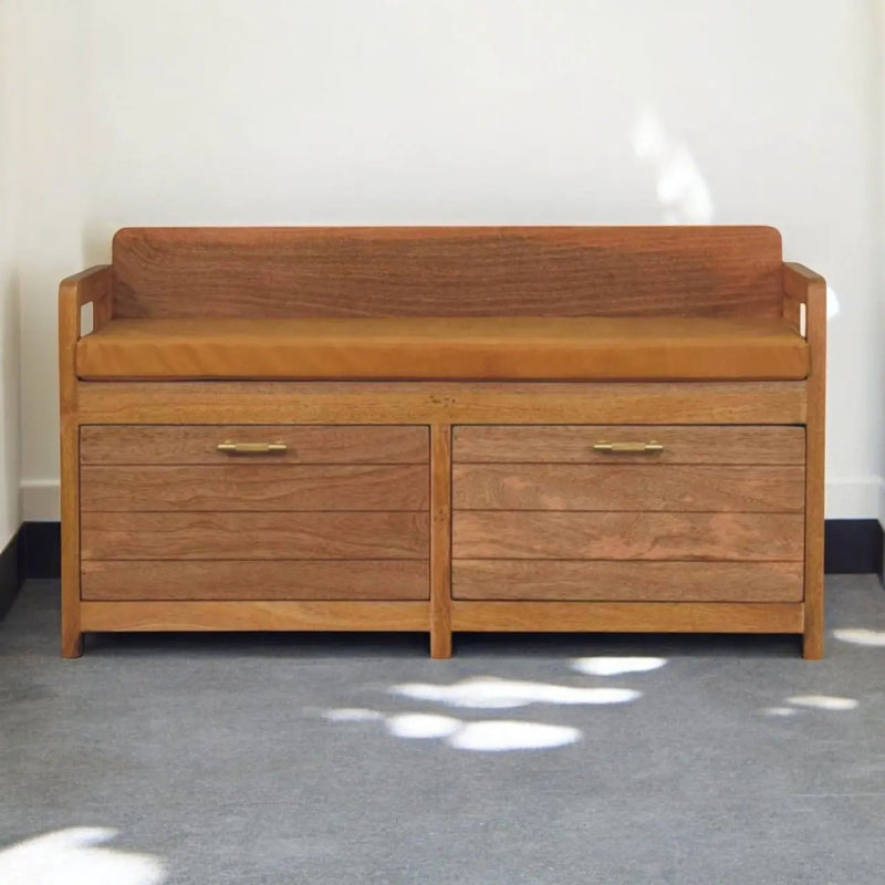 Oxford - 2 Drawer Storage Bench - Beige by HouseOfZazla