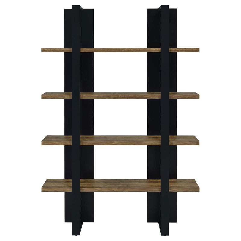 Mystrene - 4 Shelf Bookcase With Open Shelving Design - Black by HouseOfZazla