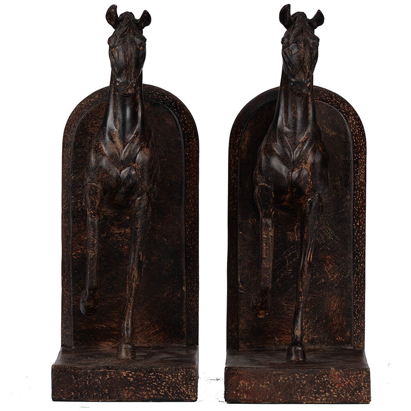 S/2 5x4x10.5' Trotting Horse Bookends by HouseOfZazla