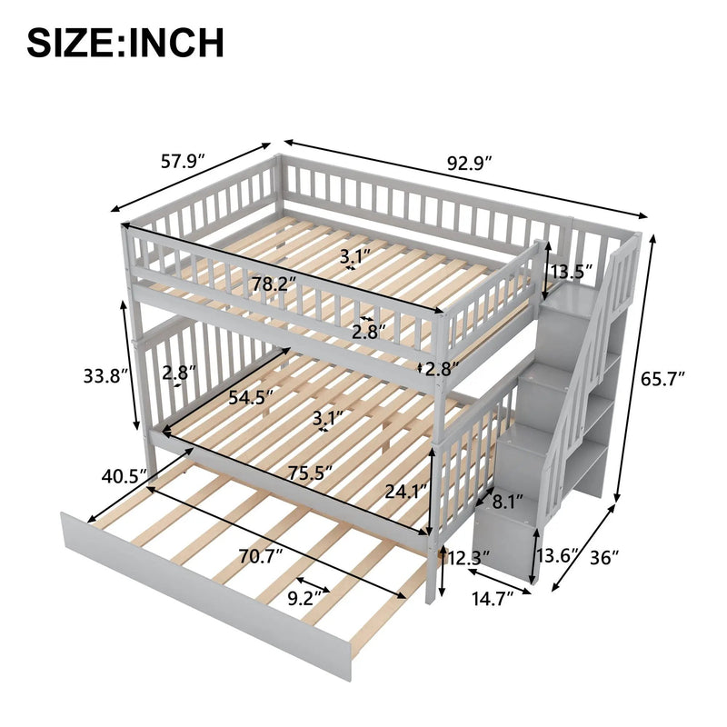 Bunk Bed With Staircase by Unique Piece Furniture