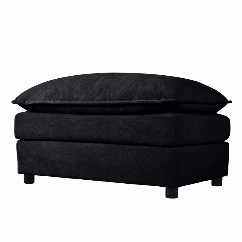 Modern Comfy Deep Seat Modular Sectional Sofa Cloud Couch With Ottoman by HouseOfZazla
