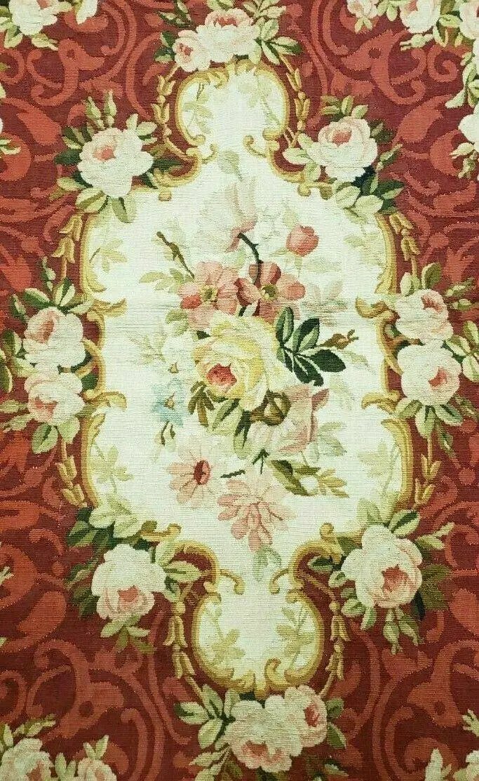 3' X 5' Antique Handmade French Aubusson Weave Savonnerie Needlepoint Rug Nice by Jewel Rugs