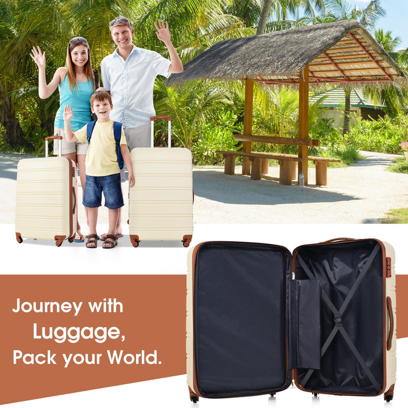 Hardshell Luggage Sets 4 Pieces + Bag Spinner Suitcase With Tsa Lock Lightweight - 16" / 20" / 24" / 28" Luggages by HouseOfZazla