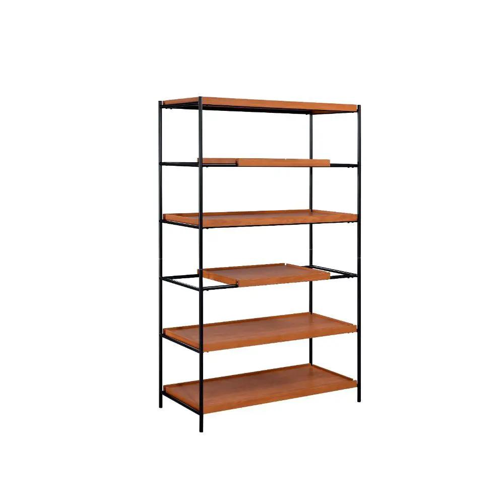 Oaken - Bookshelf - Honey Oak & Black by Unique Piece Furniture