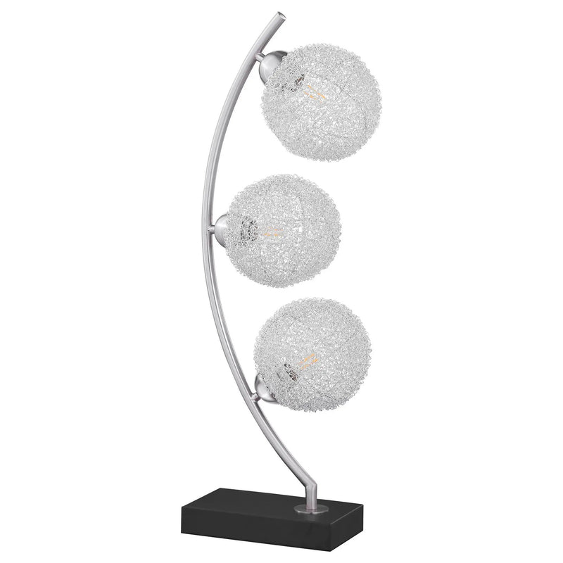 Claudia 30-inch Woven Spherical Metal Table Lamp Black by Unique Piece Furniture
