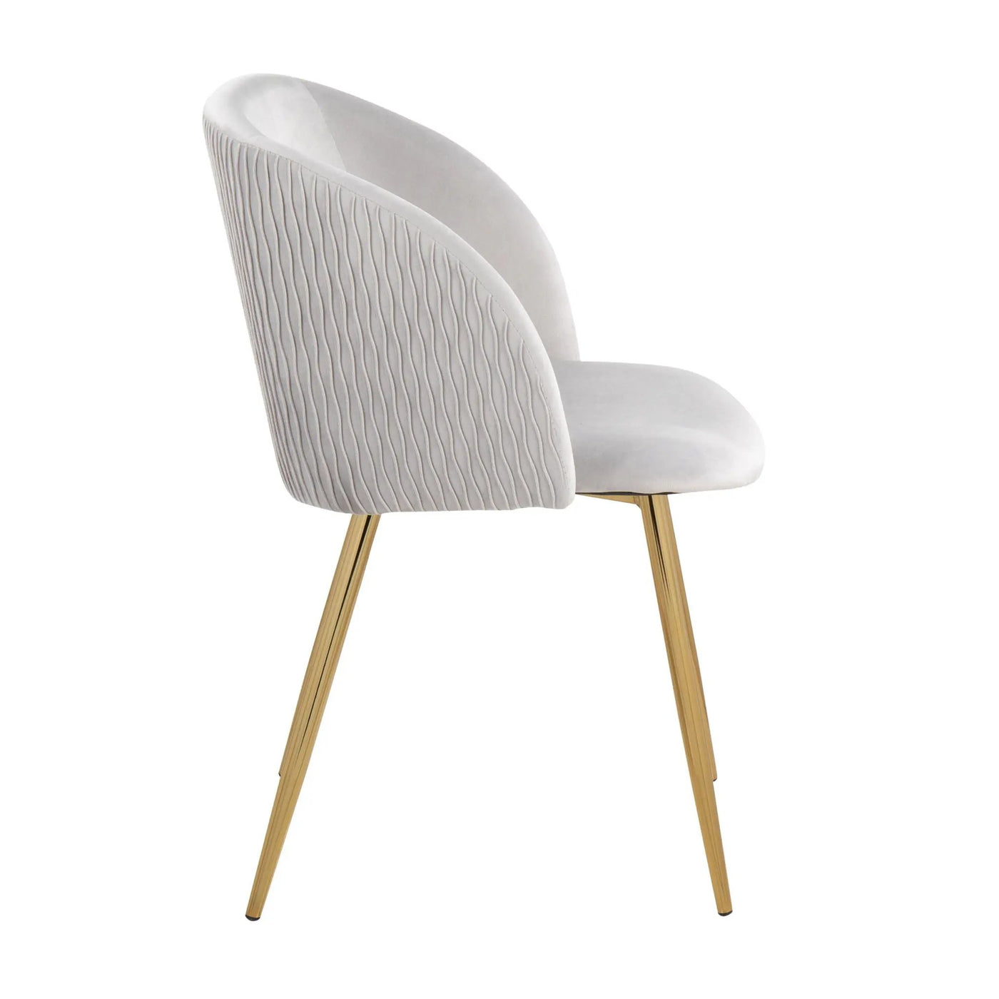 Fran - Pleated Waves Contemporary Chair (Set of 2) by HouseOfZazla