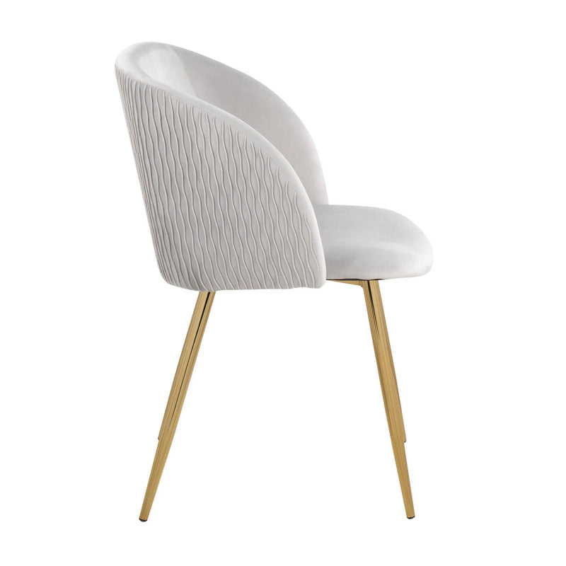 Fran - Pleated Waves Contemporary Chair (Set of 2) by HouseOfZazla