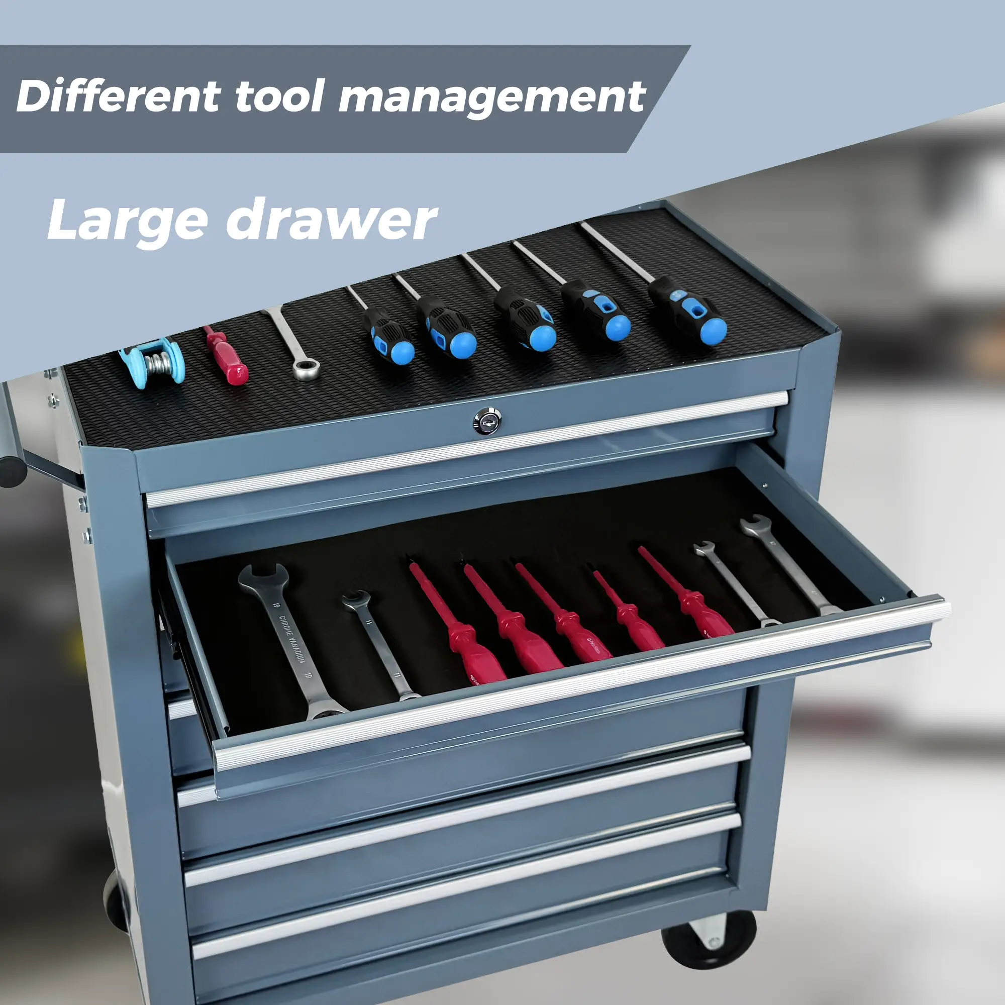 Multifunctional Rolling Tool Chest with 7 Drawers by HouseOfZazla