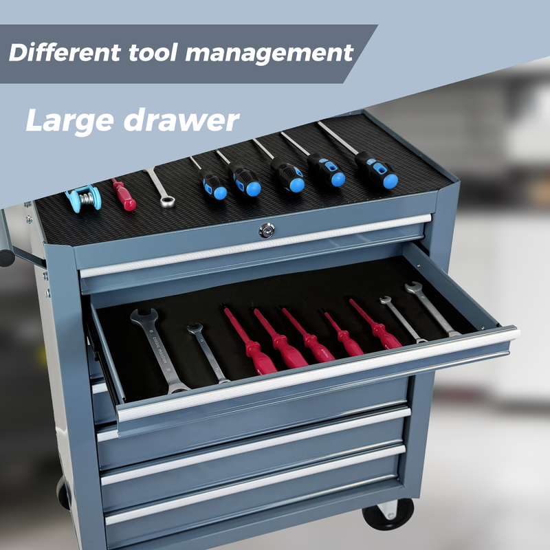 Rolling Tool Chest with 7-Drawer Tool Box - Grey, photo 3 of 9