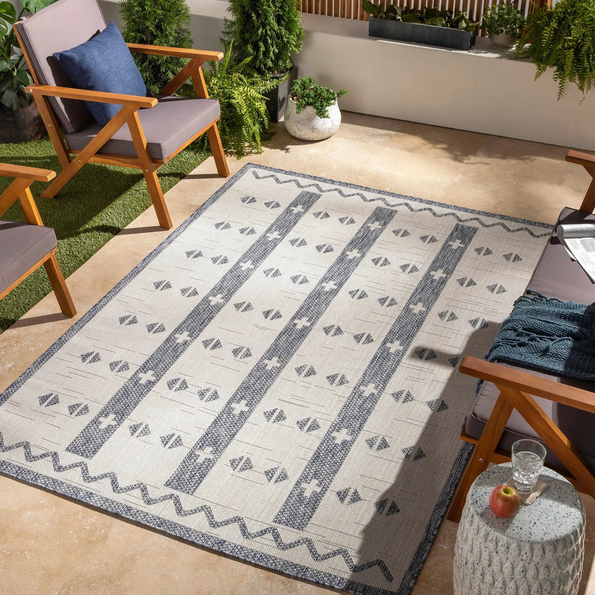 Dapitan Indoor & Outdoor Rug - Clearance, installed in a room