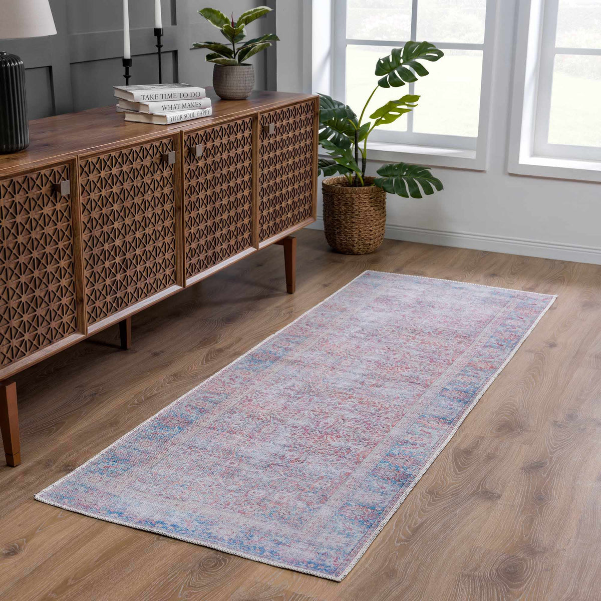 Dare Distressed Washable Rug - Clearance, installed in a room