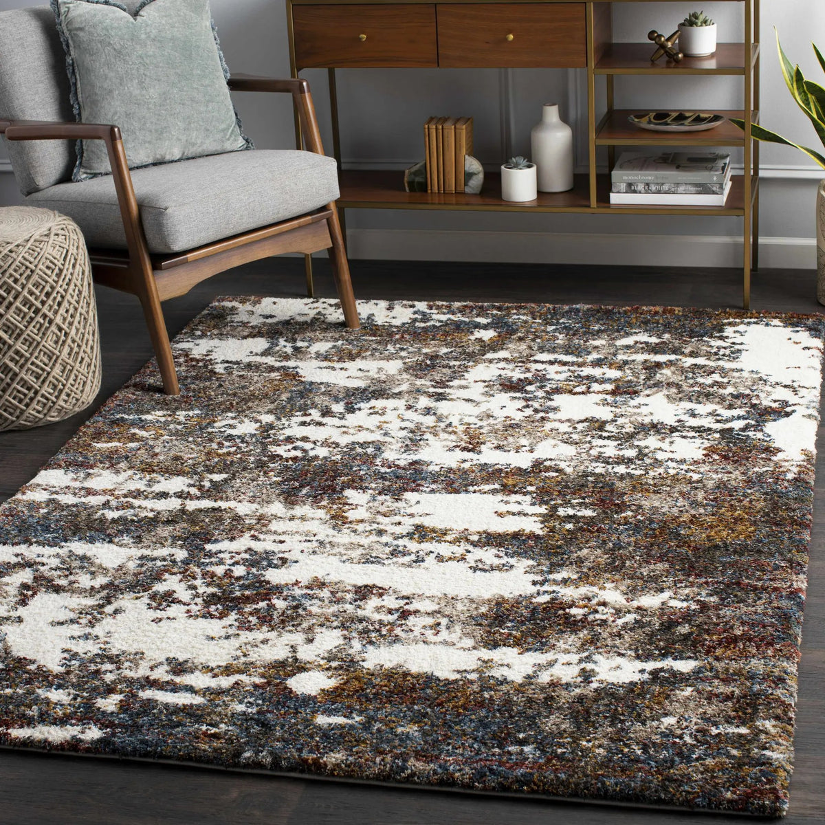 Darenth Area Rug, installed in a room
