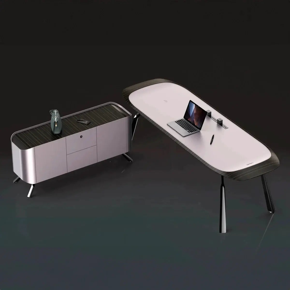 Intego · Executive Desk w/ Mobile Storage by Arc Grove
