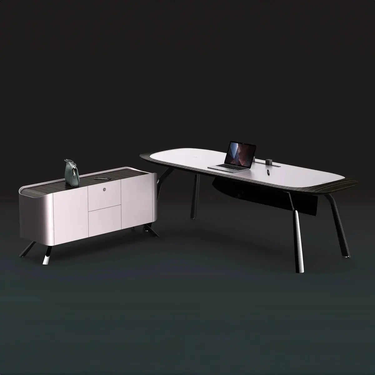 Intego · Executive Desk w/ Mobile Storage by Arc Grove