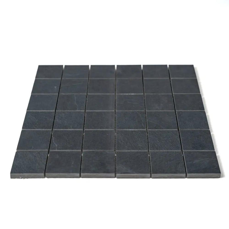 Dark Flow Matte Straight Joint 2x2 Porcelain Mosaics 12x12 by Stonetiledepot