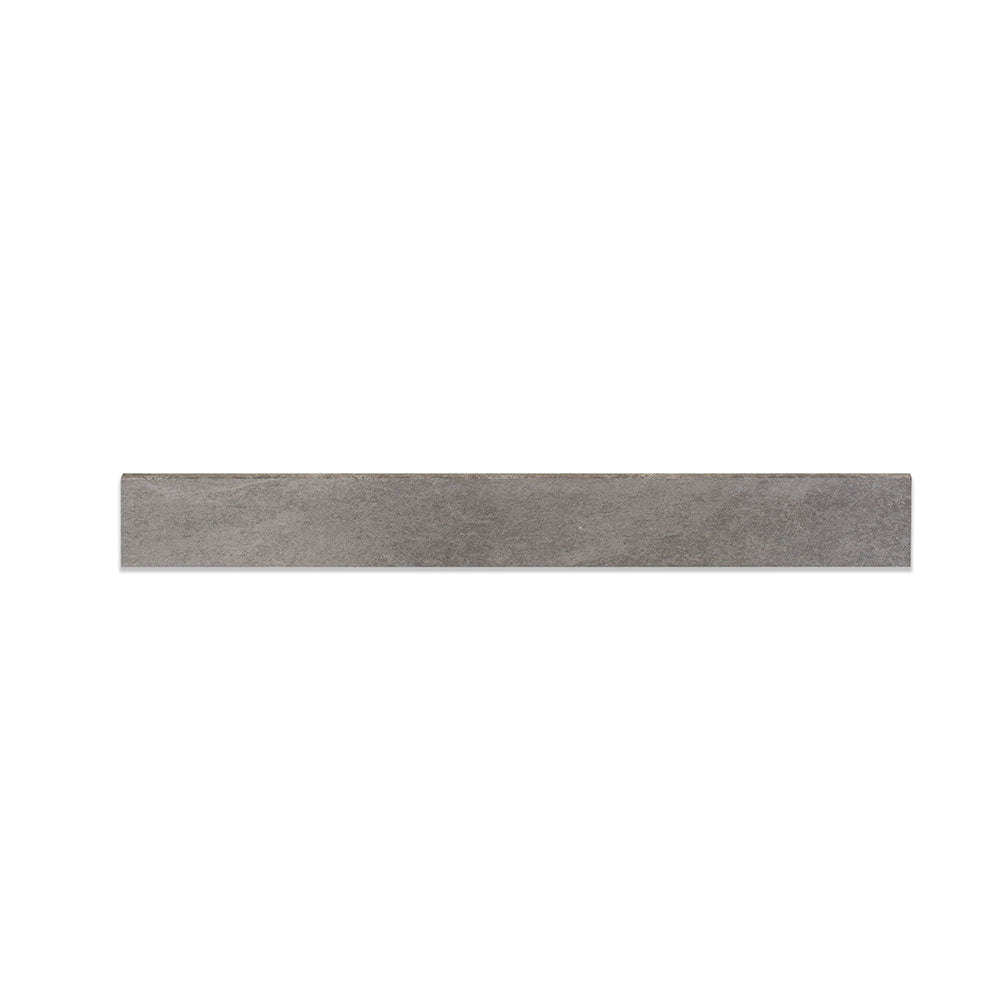 Dark Grey Battiscopa 2 3/4x24 Natural Porcelain Natural 3x24 Base