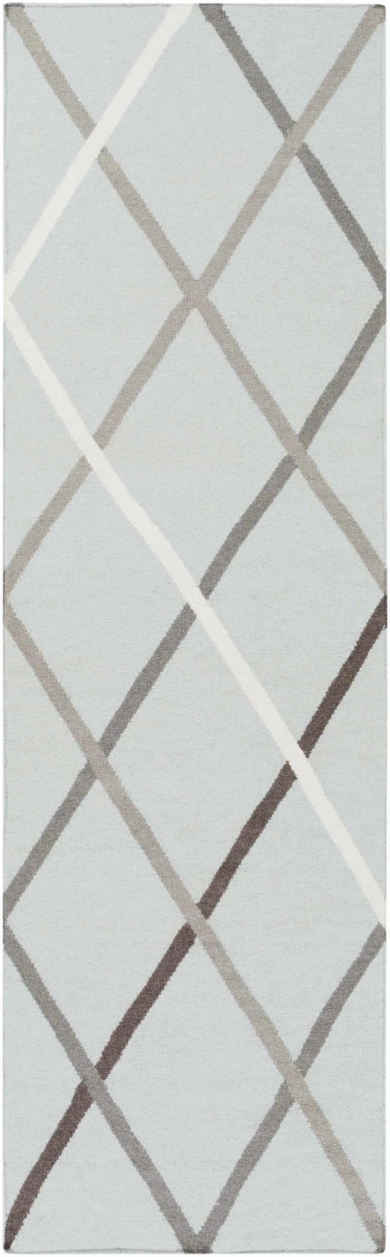 Darlaston Gray Trellis Wool Area Rug - Clearance by Boutique Rugs