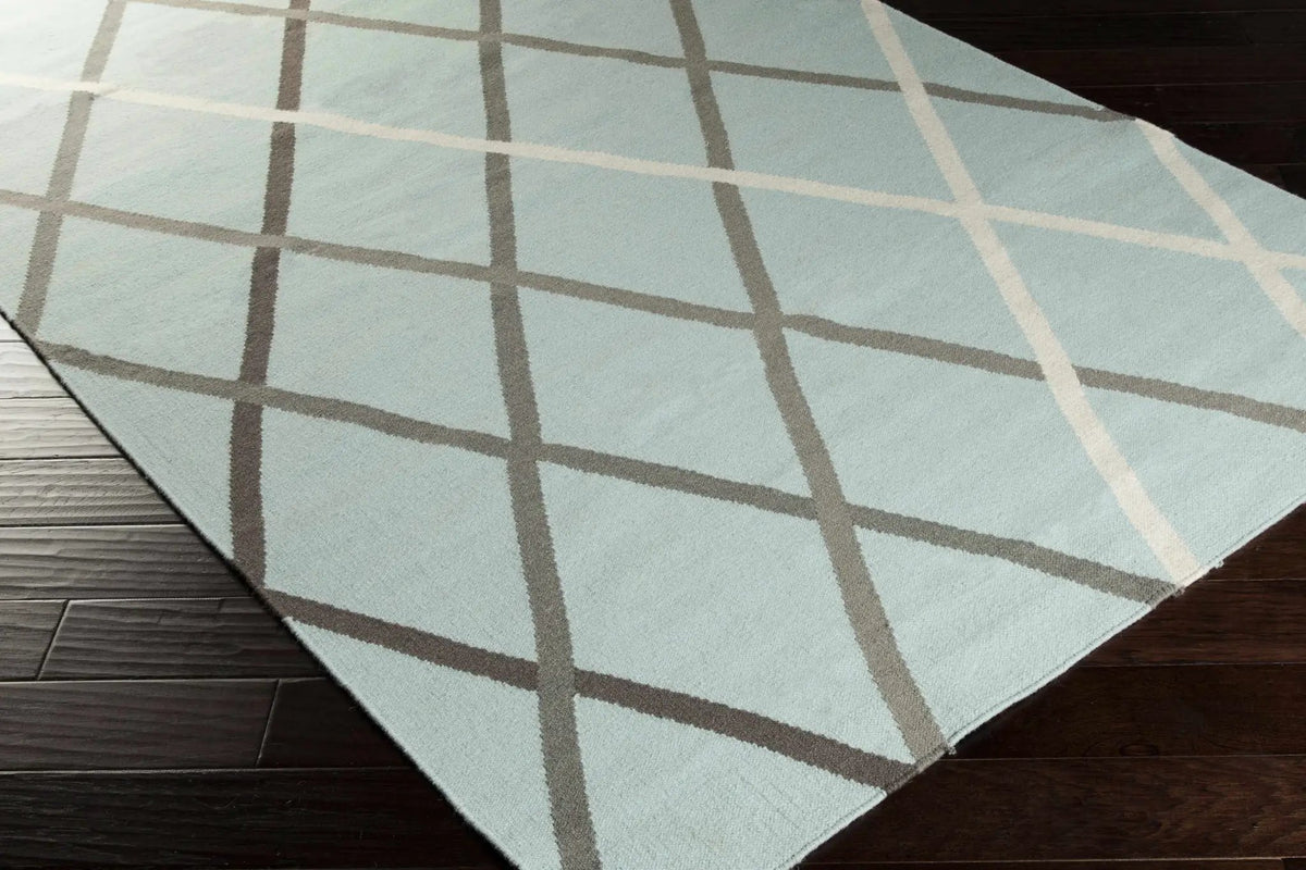 Darlaston Gray Trellis Wool Area Rug - Clearance, photo 2 of 7