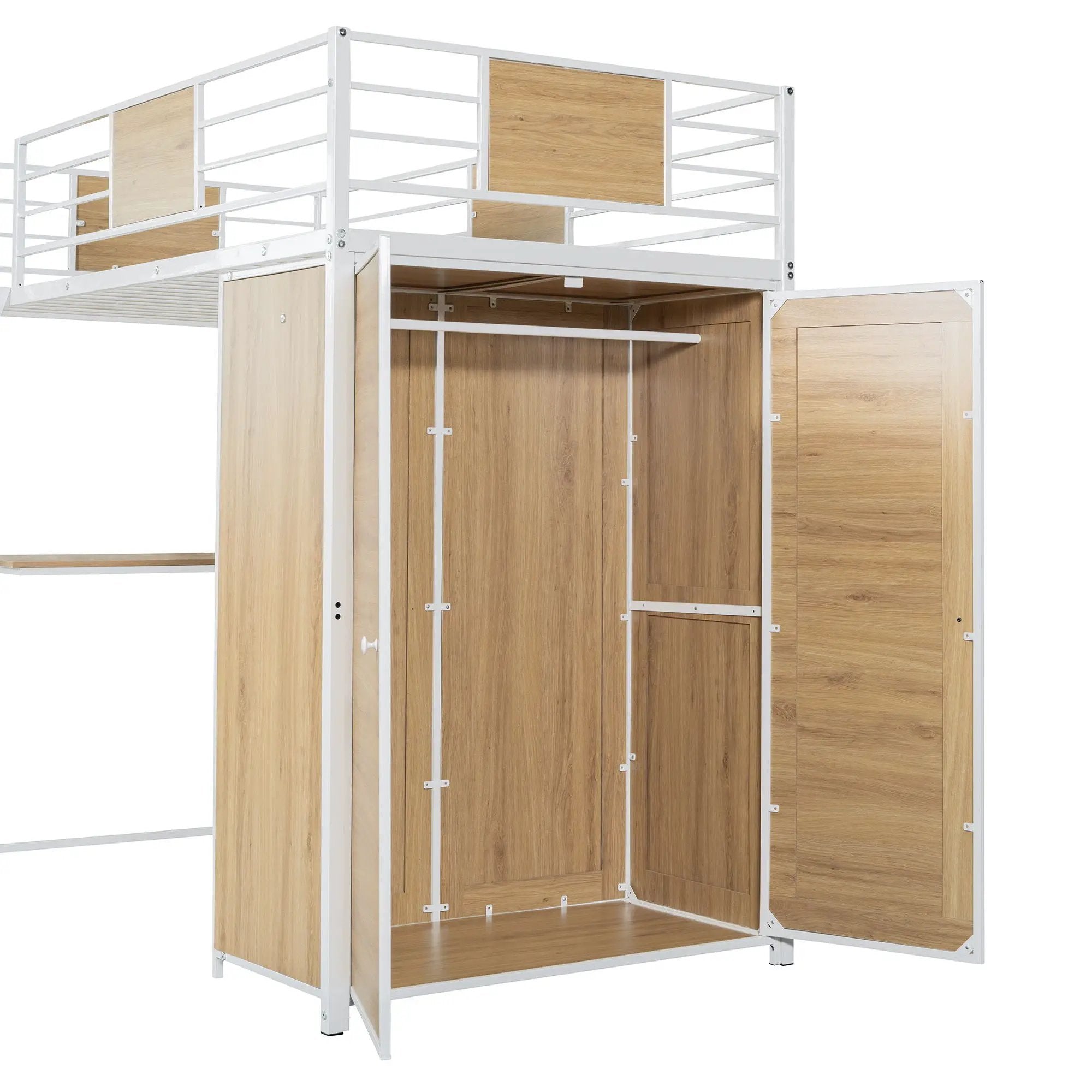 Loft Bed With L Shape Desk And Wardrobe by HouseOfZazla