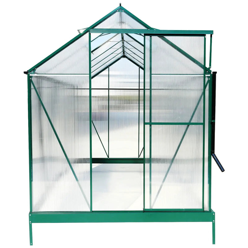 Polycarbonate house, Heavy Duty Outdoor Aluminum Walk-In House Kit With Rain Gutter, Vent And Door For Backyard Garden by HouseOfZazla
