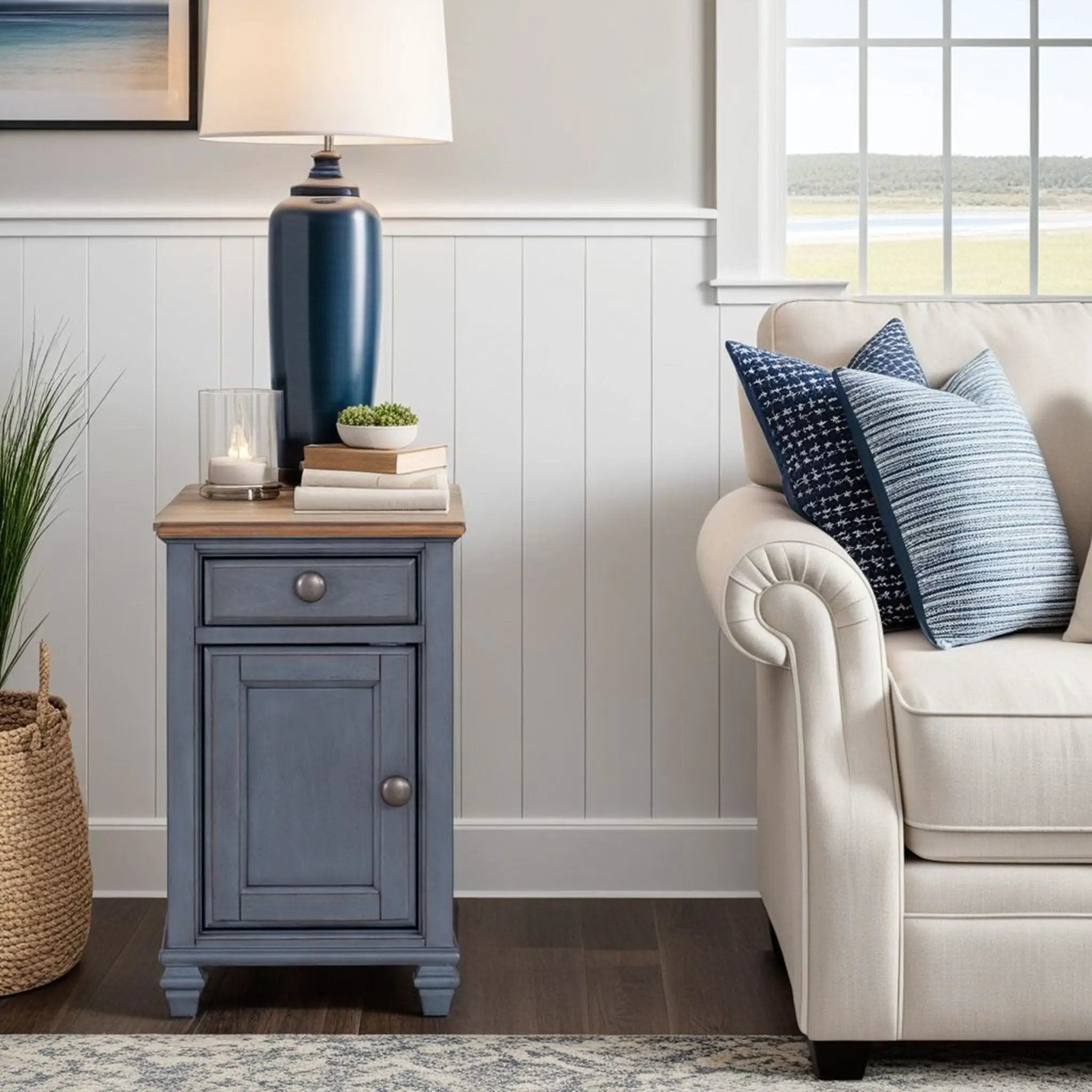 Americana - Chairside Table - Blue by Unique Piece Furniture