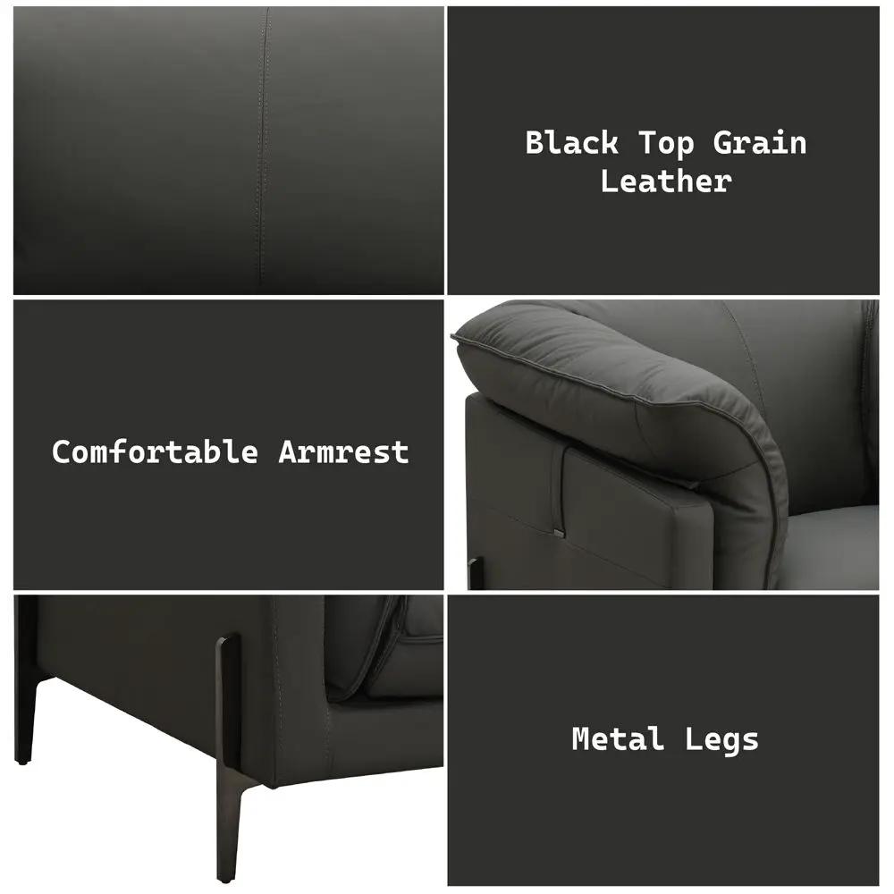 Tadi - Chair - Black Top Grain Leather by Unique Piece Furniture