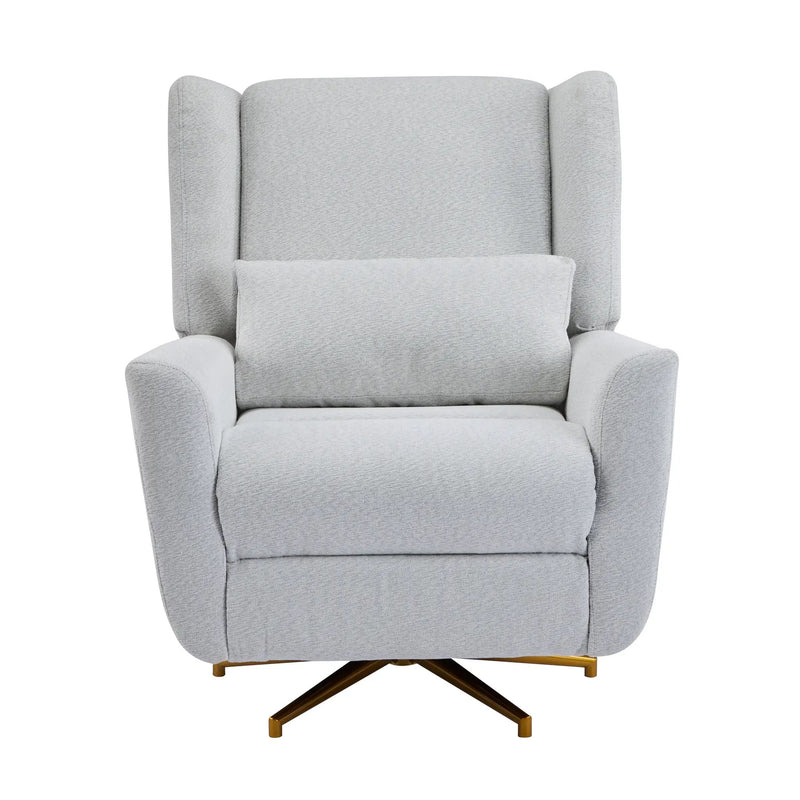 Power Recliner Chair Swivel Upholstered 360° Swivel Recliner by HouseOfZazla