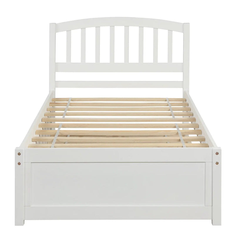 Platform Bed Wood Bed Frame With Trundle by HouseOfZazla