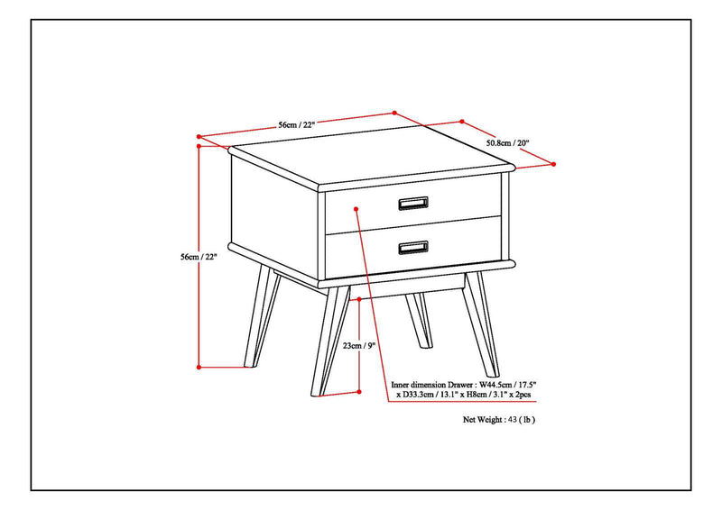 Draper - Handcrafted Mid Century End Table by HouseOfZazla