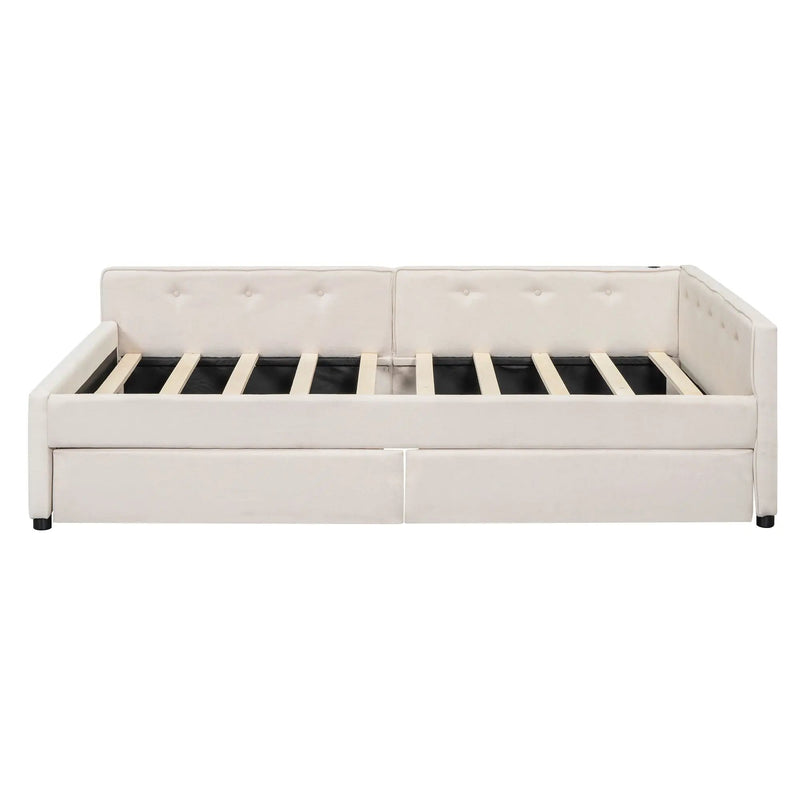 Platform Bed With USB Ports by HouseOfZazla