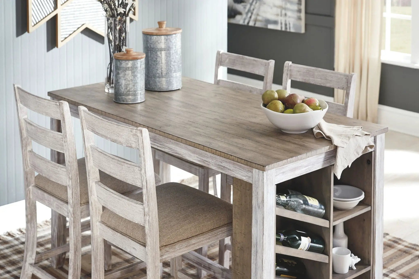 Skempton - Rectangular Counter Table With Storage Set by Unique Piece Furniture