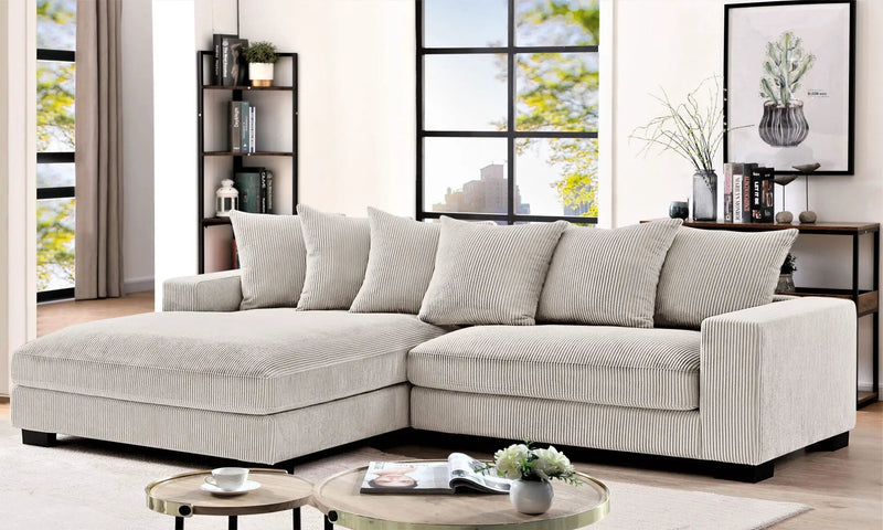 Luxe - Oversized 2 Piece Sectional Couches For Living Room, L Shaped Sofa With Chaise by Unique Piece Furniture