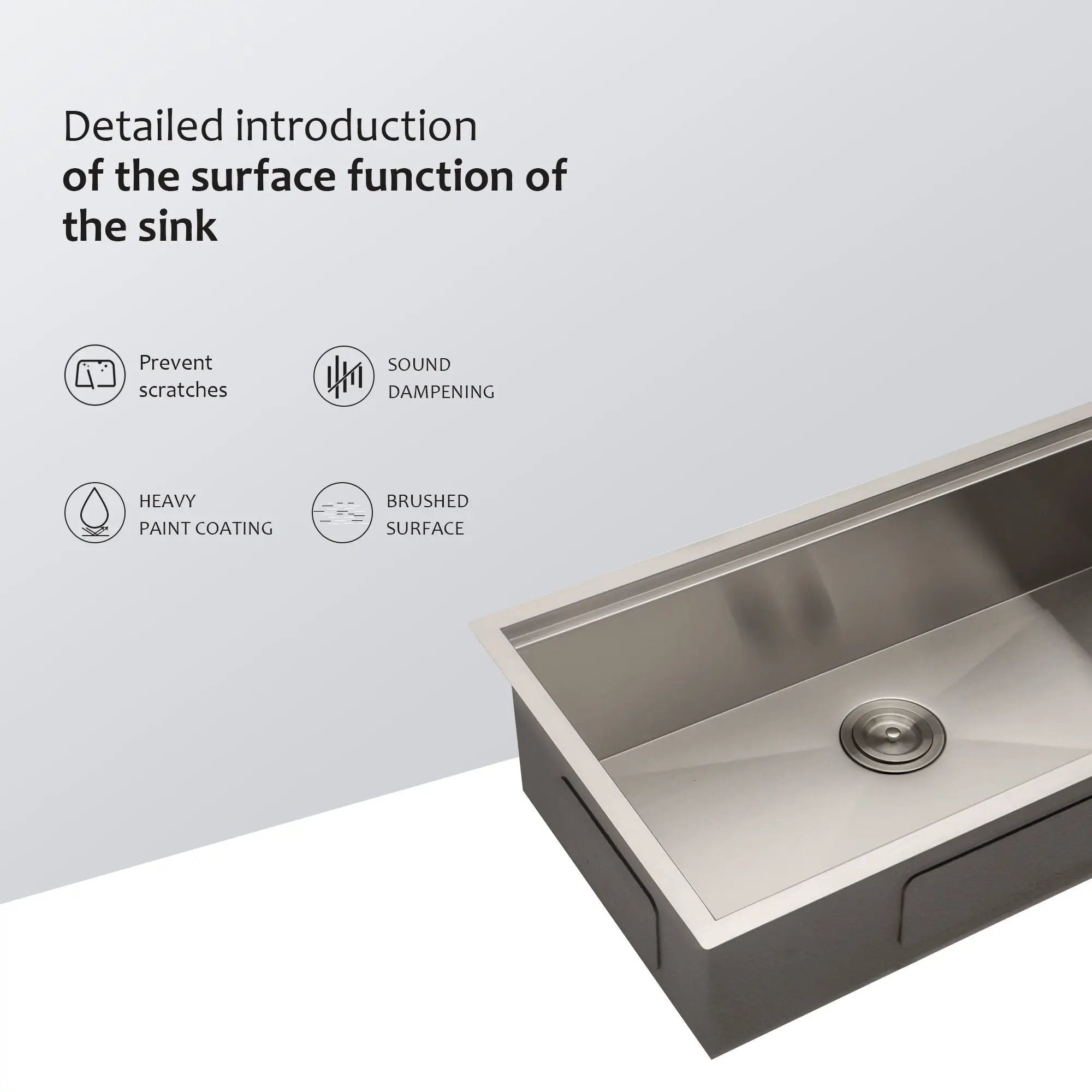 30" Undermount Kitchen Sink 16 Gauge Ledge Workstation - Brushed Nickel by HouseOfZazla