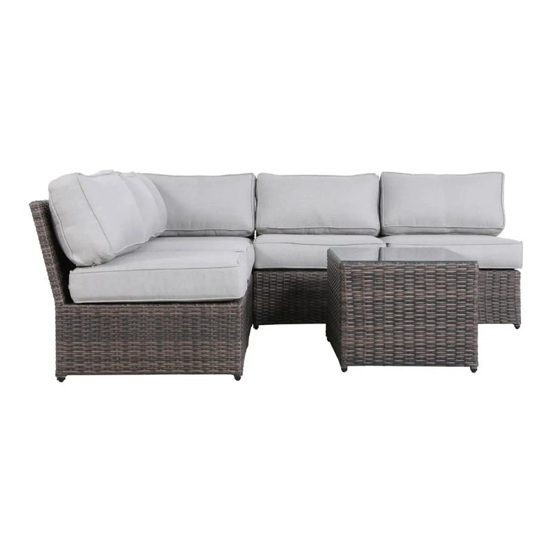 Comfortable Modern Patio Rattan Sectional Set With Cushions by Unique Piece Furniture