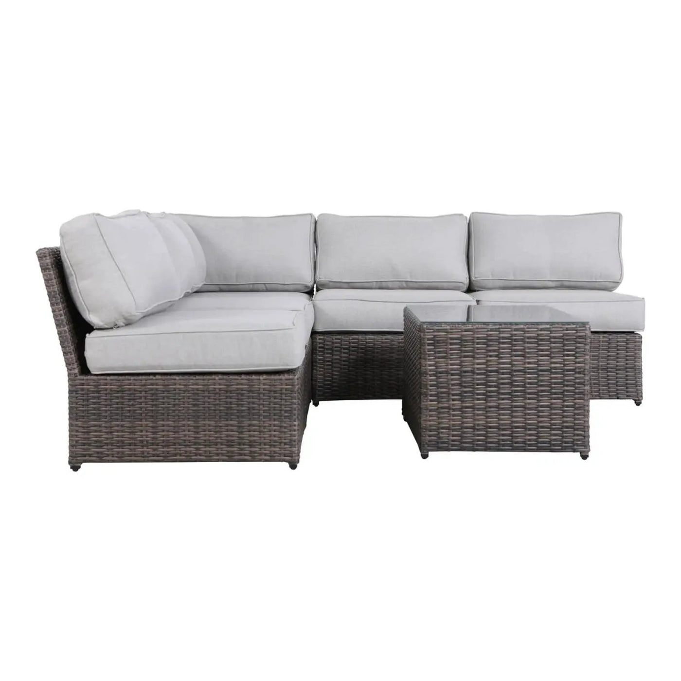 Comfortable Modern Patio Rattan Sectional Set With Cushions by HouseOfZazla