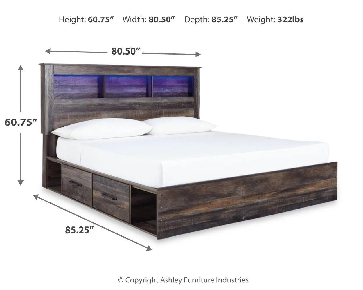 Drystan - Panel Bookcase Bed by Unique Piece Furniture