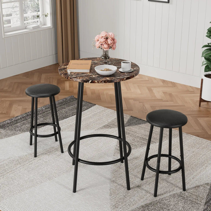 3-Piece Bar Table Set with 2 Bar Stools by HouseOfZazla