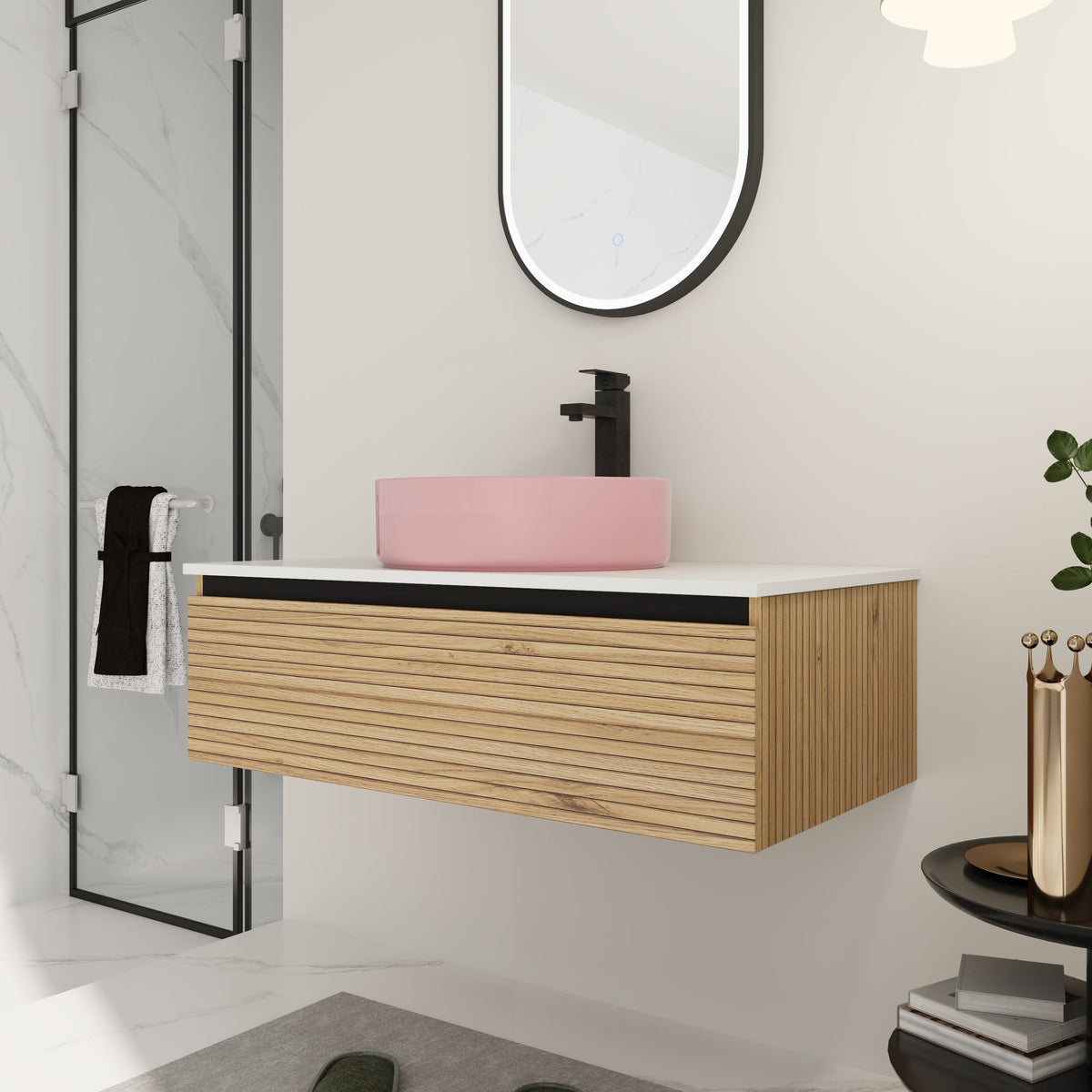 36" Wall-Mounted Bathroom Vanity with Sink Combo, photo 3 of 10