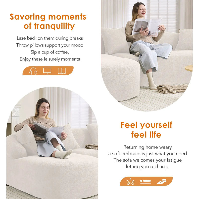 Combined Sofa With 4 Pillows by HouseOfZazla