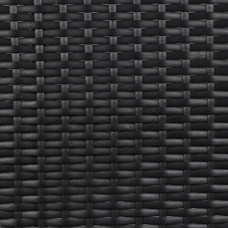 K&K 47.5"W Wicker Outdoor Storage Cabinet with Tempered Glass Top by HouseOfZazla