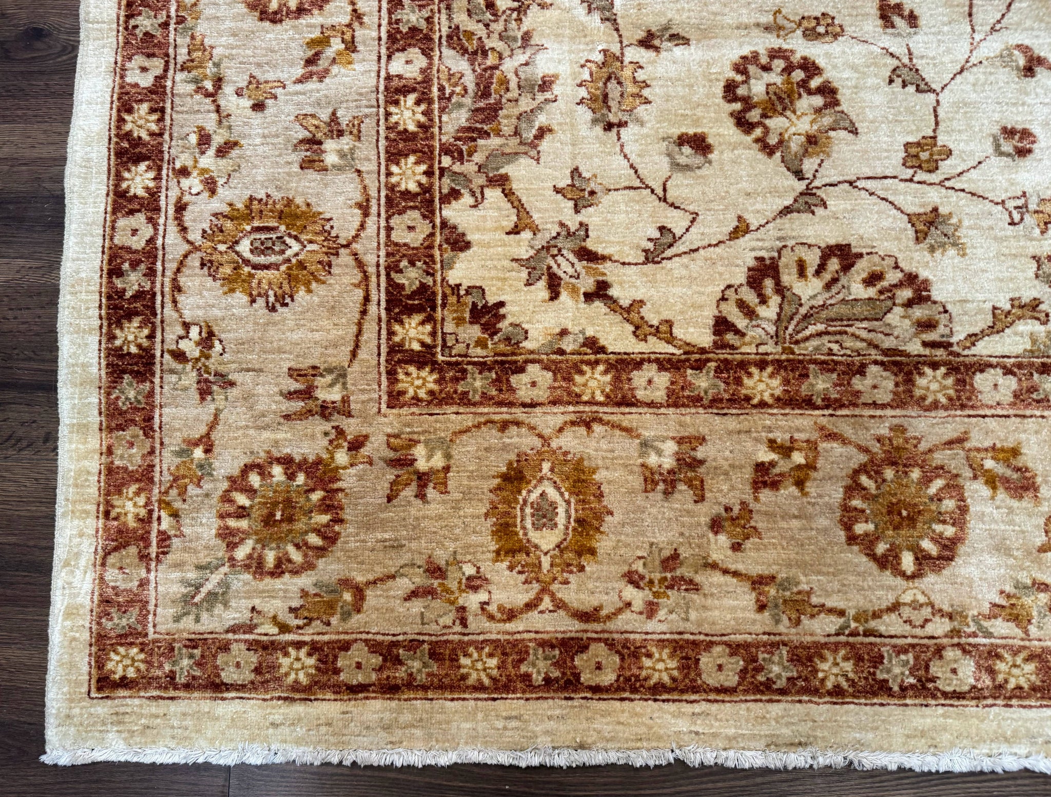Pakistani Peshawar Rug 8x10, Pak Persian Traditional Oriental Carpet, Handmade, Wool, Allover Pattern by Jewel Rugs