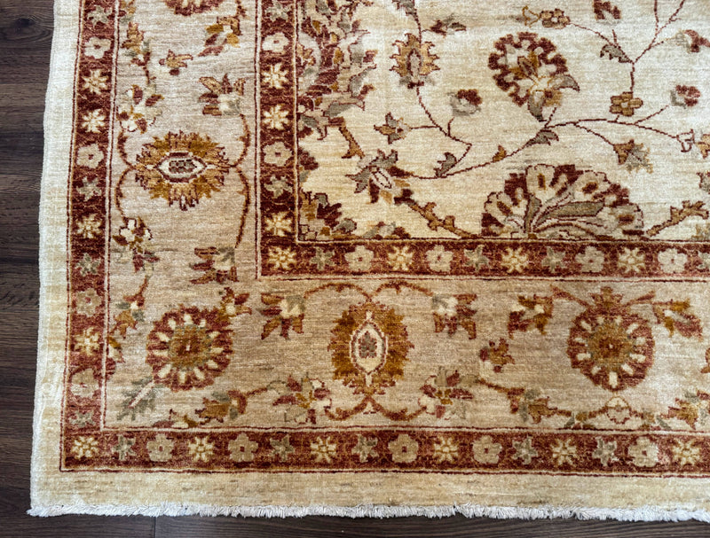 Pakistani Peshawar Rug 8x10, Pak Persian Traditional Oriental Carpet, Handmade, Wool, Allover Pattern by Jewel Rugs