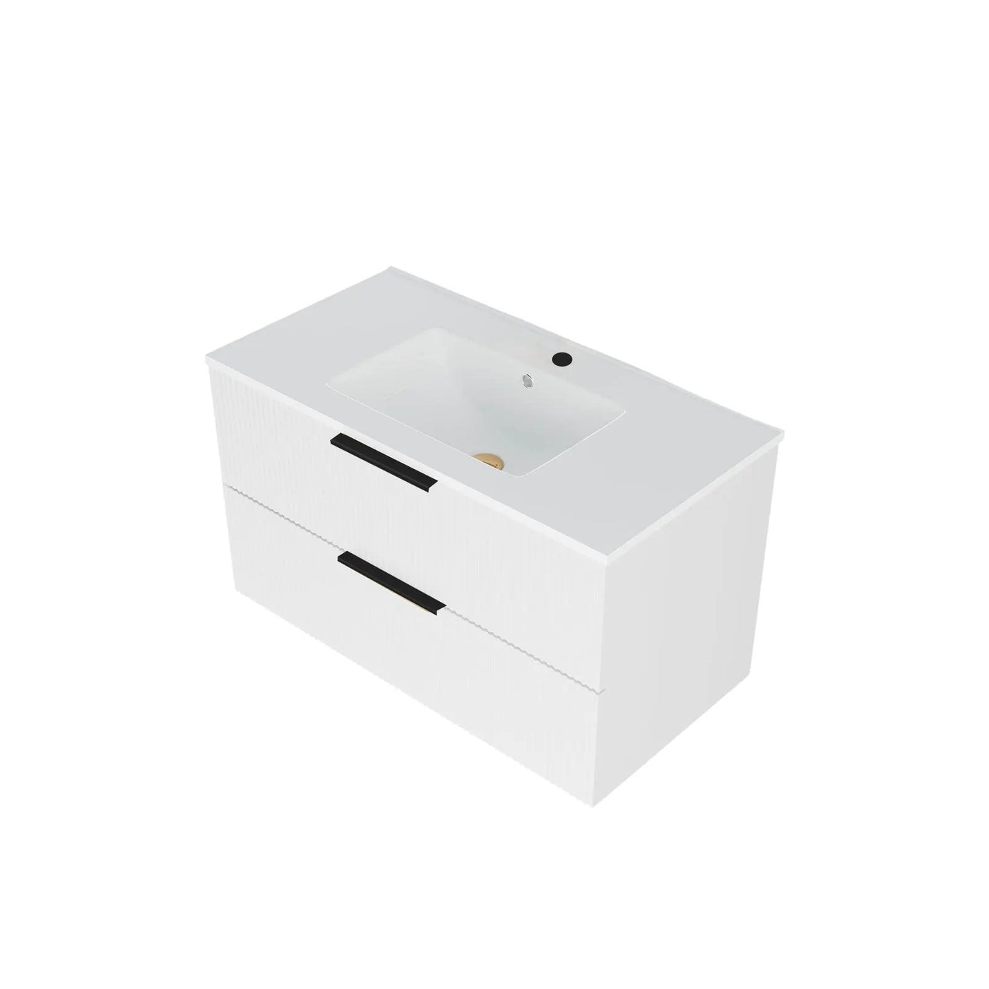 Modern Wall Mounted Floating Bathroom Vanity With Sink And Drawers by Unique Piece Furniture