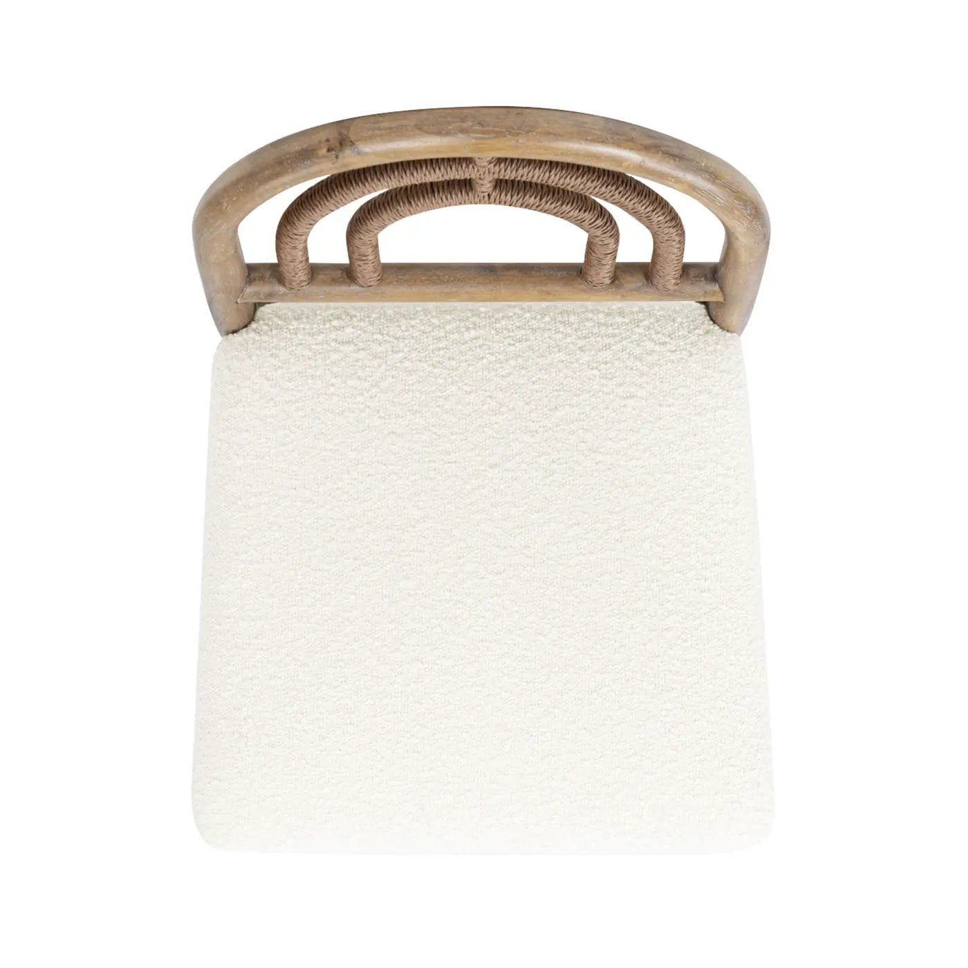 Leon - Arched Back & Upholstered Counter Stool (Set of 2) - Ivory White by HouseOfZazla