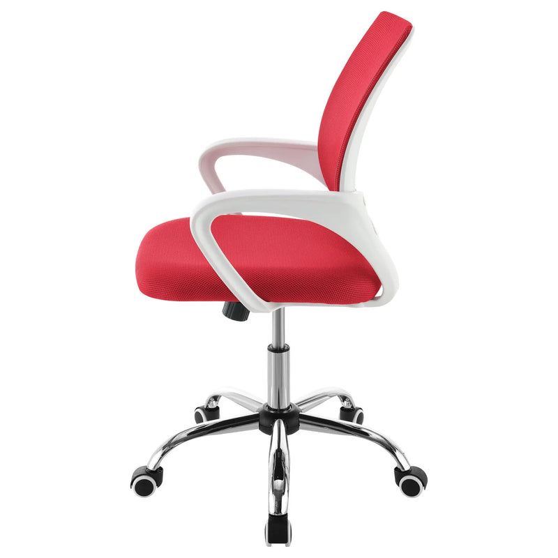 Felton Upholstered Adjustable Home Office Desk Chair Red by Unique Piece Furniture