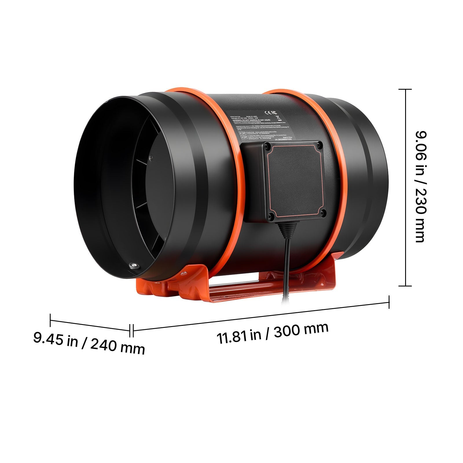 Inline Duct Fan 807 CFM 8 Inch EC Motor Ventilation Fan by HouseOfZazla