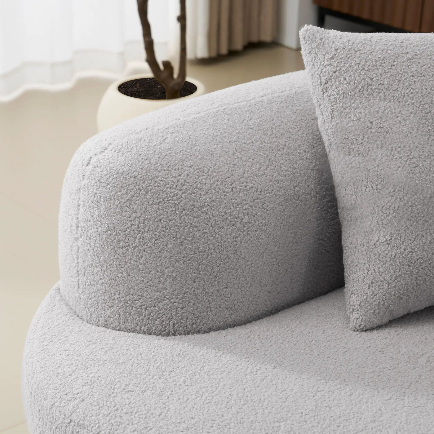 Curved 4 Seater Full Compression Sponge Sofa by HouseOfZazla