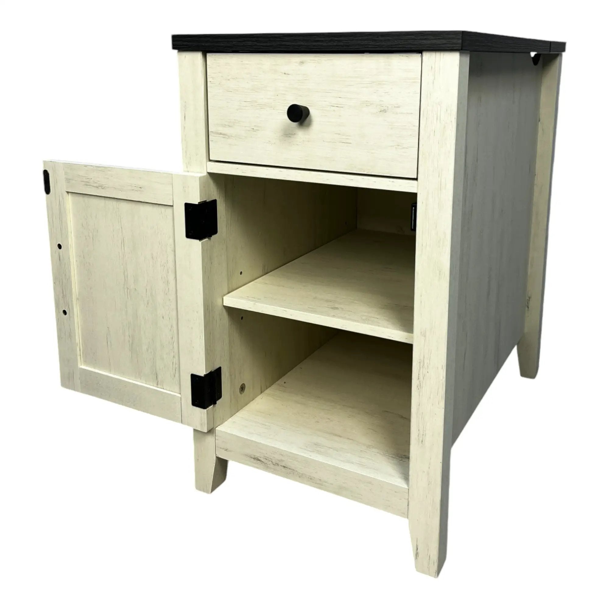 Farmhouse End Table with Charging Station by HouseOfZazla