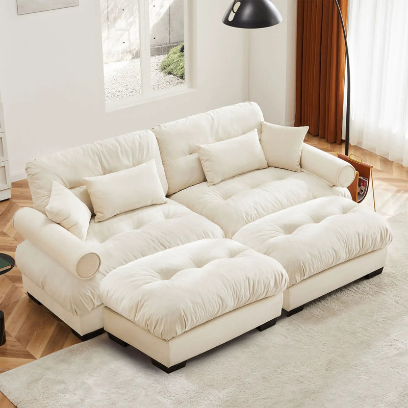 Super Comfort Oversized Modular Sectional Sofa With Movable Ottoman by HouseOfZazla